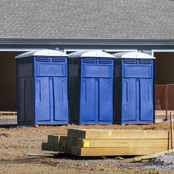 what is the maximum capacity for a single portable toilet in Hancock IA